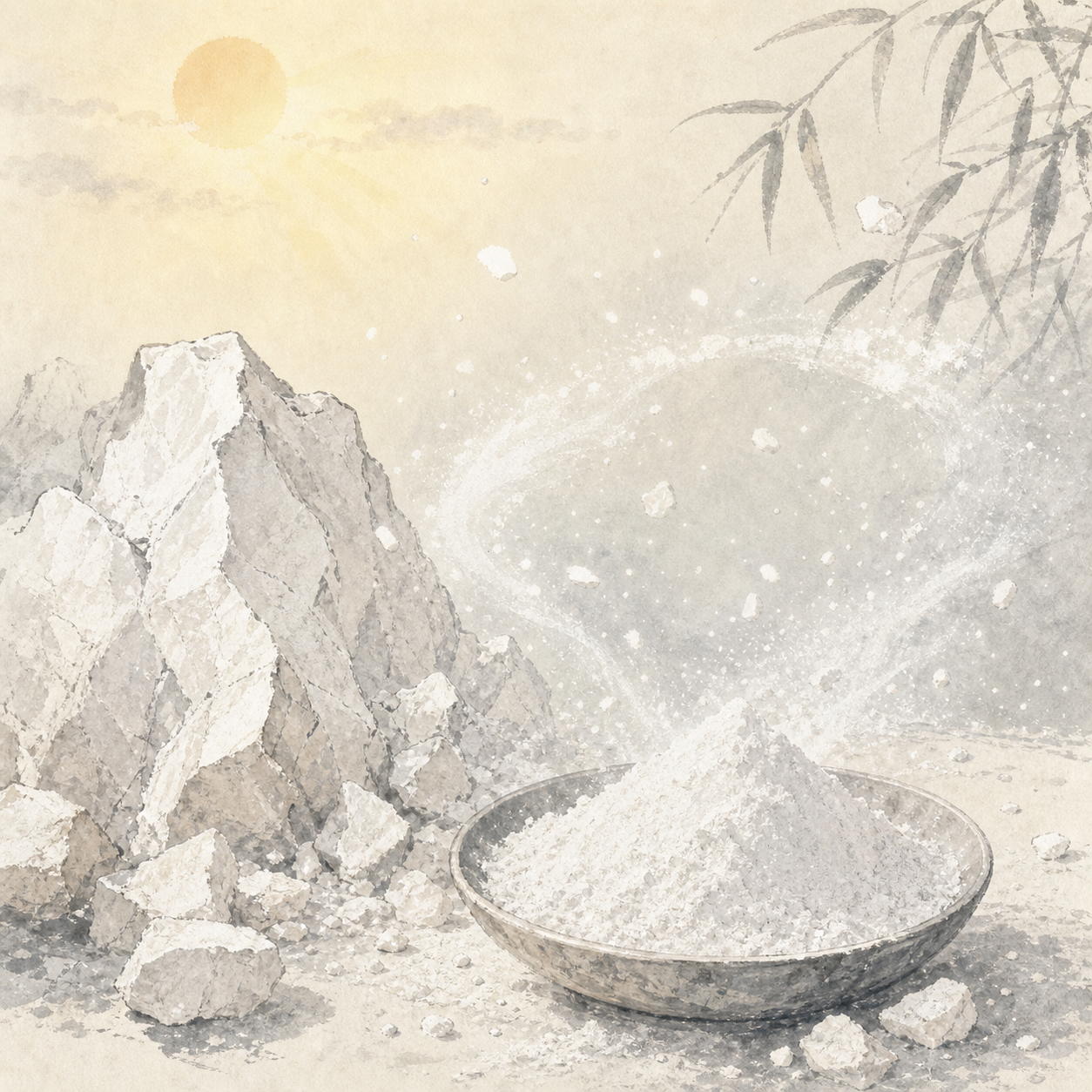 石头化为洁白石灰