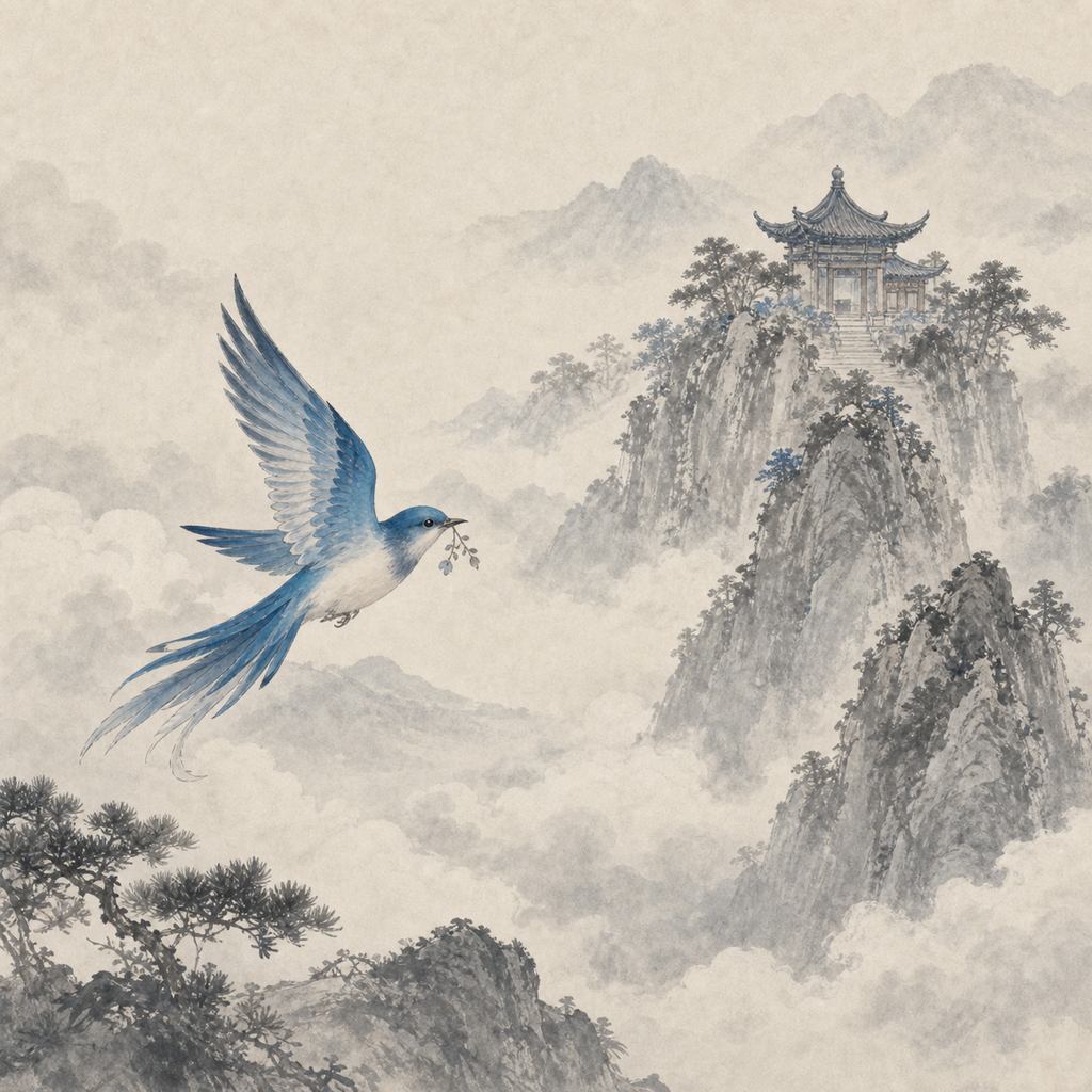 青鸟飞向蓬山插图